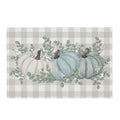 Blue Pumpkins Fall Placemats 24x36 Inch Rectangular Table Mats for Dining Decor - Set of 1