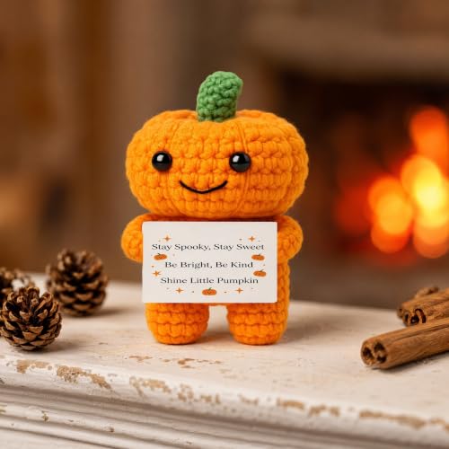 Mini Crochet Pumpkin Decor - Handmade Fall Halloween Thanksgiving Ornament