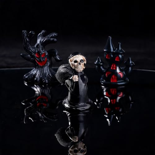 Halloween Mini Resin Figurines Bulk Set - 68 Unique Tiny Decorations - Multicolor