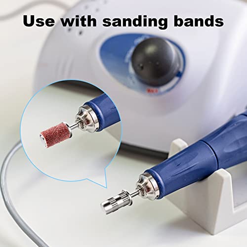 Silver Nail Drill Bits Set - 6 Pcs Sanding Bands for Nail Art & Manicure