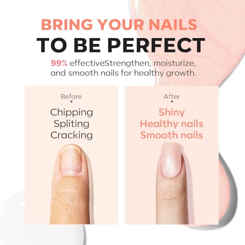 Modelones Nail Strengthener Glitter Nude Nail Polish - A7 Variation