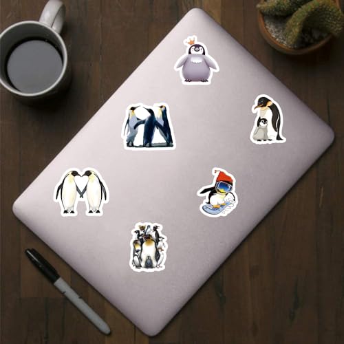 Penguin Stickers Set - 500 Self-Adhesive Cartoon Decals for Crafts & Decoration