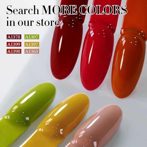 Dark Red Gel Nail Polish - 15ML Soak Off Same Color & Bottle, Manicure DIY