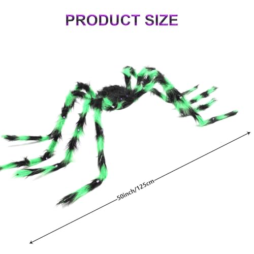 Halloween Spider Decorations Light Up 4ft Giant Spider Set - Variation of HalloweenA