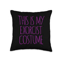Halloween Exorcist Throw Pillow 16x16 - Spooky Costume Decor