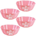 Pink Halloween Candy Bowl Set - Reusable Plastic Pumpkin Trick or Treat Bowls, 11.6x4.3 Inches