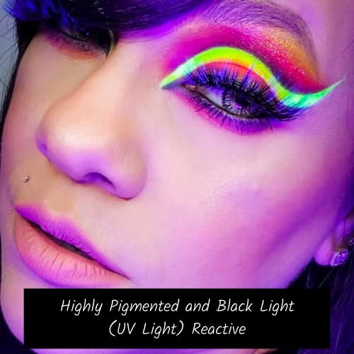 Neon Face Body & Nail Paint Pigment Powder Kit 12 Colors - Variation 2