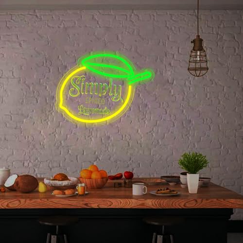 Lemonade Neon Sign Wall Decor LED Light for Kitchen Bar Party Home