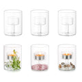 Set of 6 Glass Tealight Candle Holders - Small Hurricane Votive Decor - Variation of THIS listing