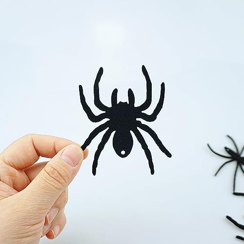 Halloween Hanging Spider Decorations Set - Felt Webs & Spiders for DIY Party Decor