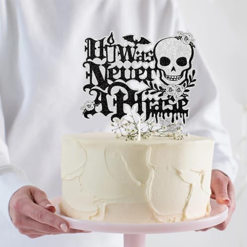 It Was Never a Phase Gothic Letter Cake Topper - Emo Party Decor - Birthday & Funeral Cake Decoration - Variation of THIS listing