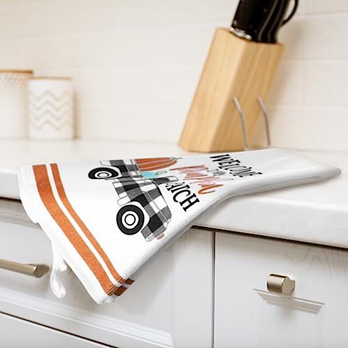 Fall Kitchen Towels Set - 4 Pack 16x24 Inch Autumn Decor Dish Towels
