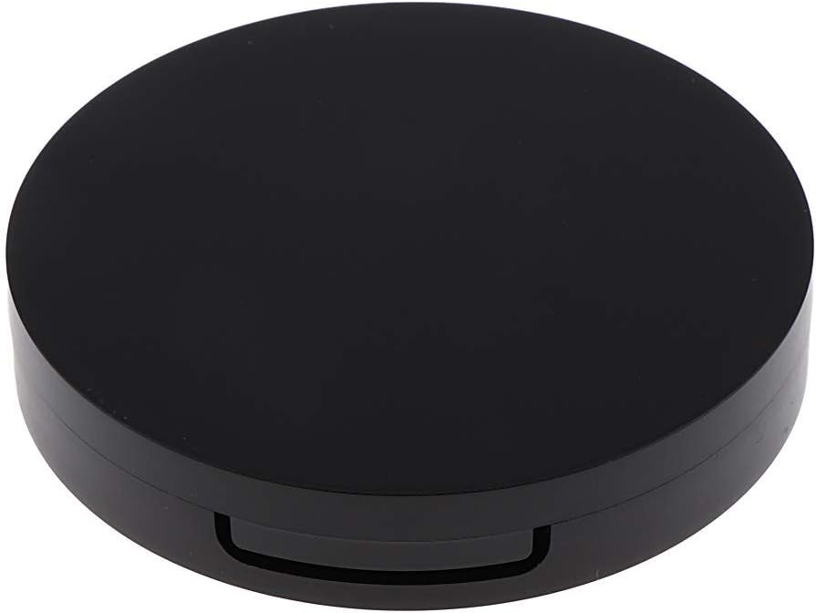 U-M PULABO Cosmetic Empty Container Jar - Compact 20g Makeup Case in Black & Silver, 17mm Height