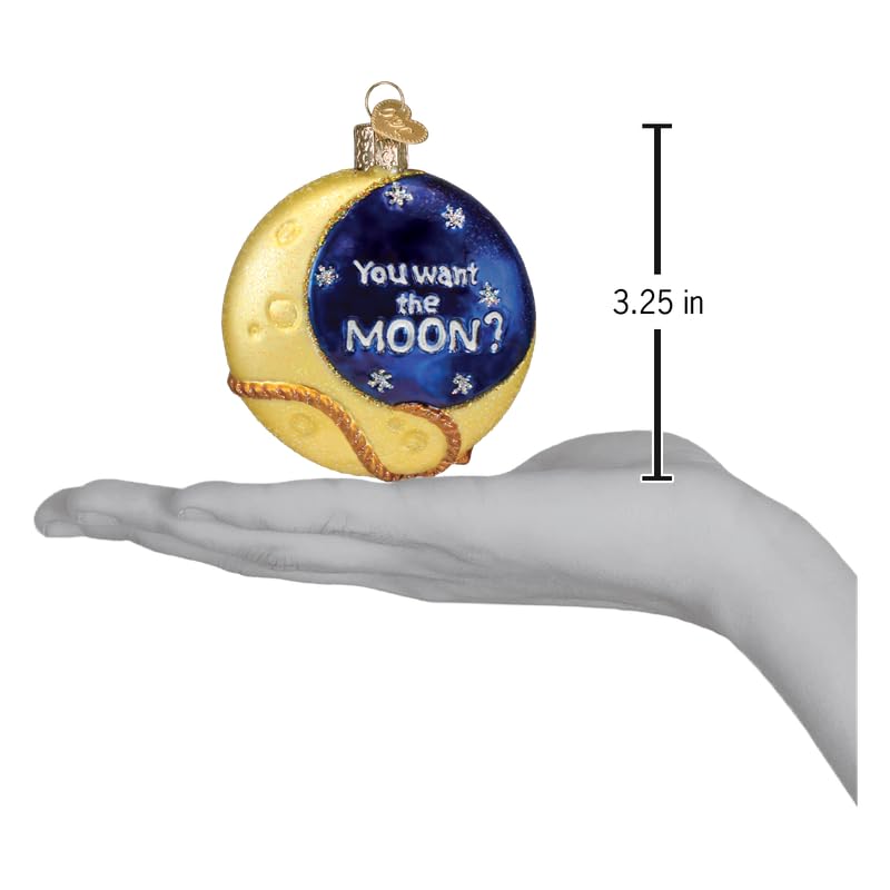 Lasso The Moon Glass Christmas Ornament - Handcrafted Holiday Decoration