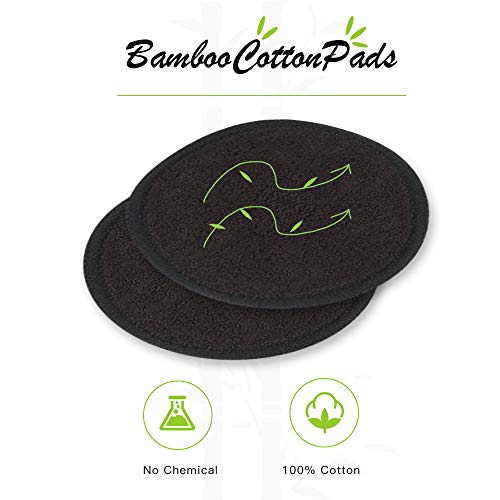 Reusable Makeup Remover Pads 10-Pack Organic Cotton Face & Eye Wipes with Laundry Bag