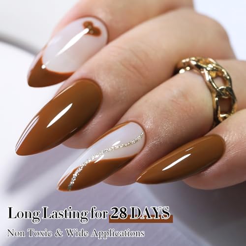 Double Rhythm 15ML Sheer Gel Polish - Brown Variation for DIY Manicure