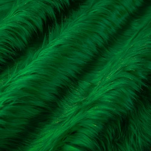 Kelly Green Faux Fur Fabric Square 30x30 Inches for DIY Crafts & Decor
