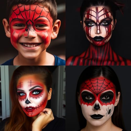 Red Body & Face Paint Stick - Sweatproof Halloween Makeup for Devil Vampire Wound