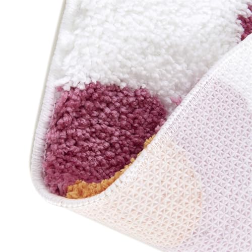 Halloween Ghost Bath Mat 20x24 Inch White Non-Slip Microfiber Rug for Bathroom Decor