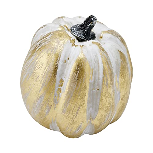 Artificial Pumpkins Decor Set - White Gold, 7 Pieces Fall Halloween Thanksgiving