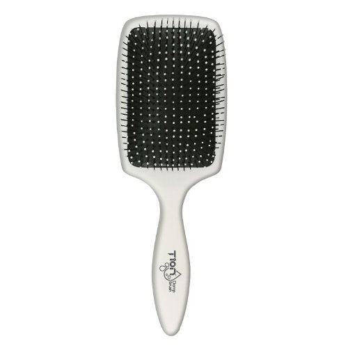 Tion Damp Brush - Best Detangler for All Hair Types | Wet & Dry Use, Elegant White Design
