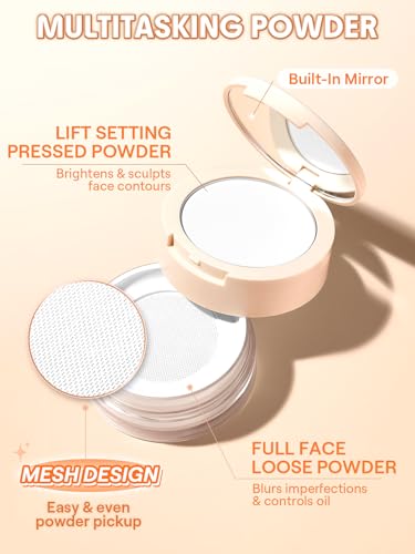 Translucent Blur & Lift Setting Powder Duo - SHEGLAM Insta-Ready Finishing Powder