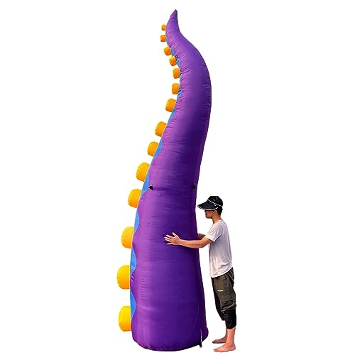 Inflatable Octopus Tentacle Decor with Blower - Purple A for Halloween & Outdoor Events