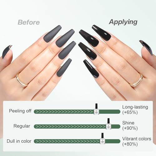 2-in-1 Clear Nail Base & Top Coat - High Shine, Quick Dry, Long-Lasting