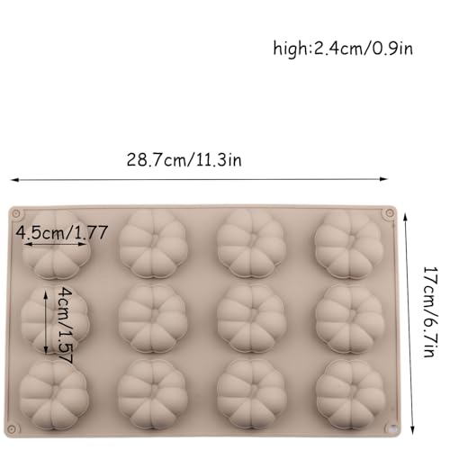 Halloween Pumpkin Silicone Candy Molds - 12 Cavities Food-Grade Baking Mold