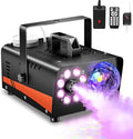 800W Fog Machine with 4500 CFM Output, Disco Lights & Remote Control for Parties