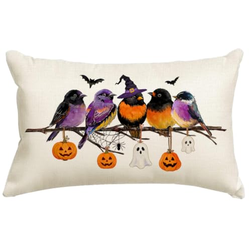 Halloween Pillow Cover 12x20 Inch - Black Pumpkin Pattern for Home Decor - Variation of THIS Listing