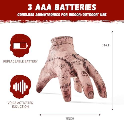 Halloween Crawling Zombie Hand Animatronic - Sound & Motion-Activated Horror Decor