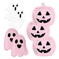 Pink Pumpkin Ghost Halloween Paper Plates Napkins Party Tableware Set - 100pcs (Variation: Pink Pumpkin)