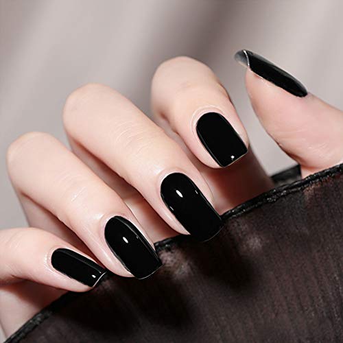 Black Gel Nail Polish 15ml - Soak Off UV LED Long-Lasting Manicure