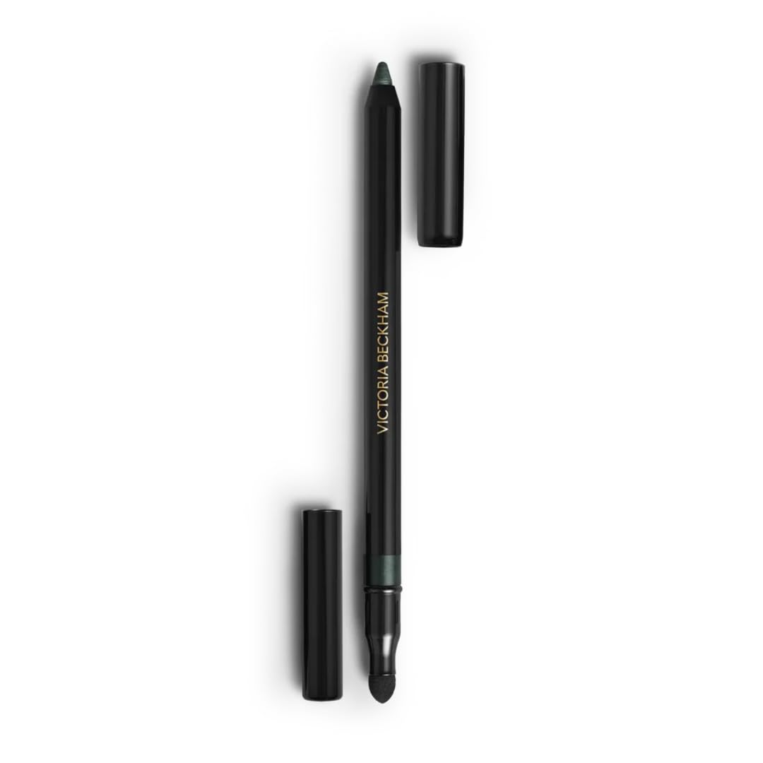 Victoria Beckham Satin Kajal Eyeliner - Longwear Waterproof in Olive with Face Sheet Masque
