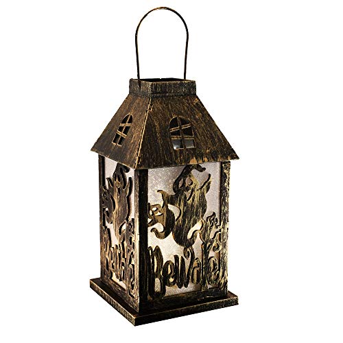 Halloween Lantern with Enclosed Fairy Lights - Battery Operated Indoor Decor