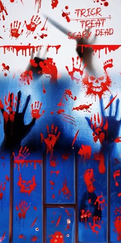 Red Murder Mystery Party Decorations Kit - Crime Scene & Body Silhouette