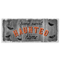 Haunted Home Bats Wall Plaque - 17 x 7 Inch Halloween Decor with Rustic Finish - Variation of Haunted Home Bats