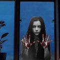 Halloween Female Ghost Wall Stickers - Spooky Bloody Silhouette Decals for Haunted House & Party Decoration
