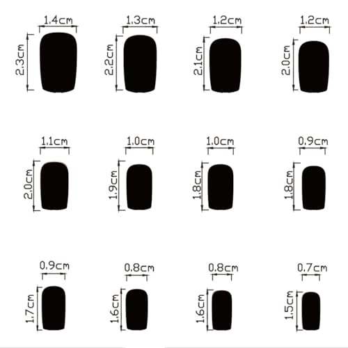 Halloween Press On Nails Medium Square Skull Fake Nails White Pink Ombre 24 Pcs Style-D20