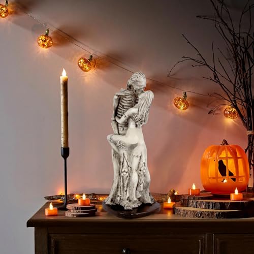Gothic Devil and Beauty Statue - Horror Halloween Home Decor Sculpture