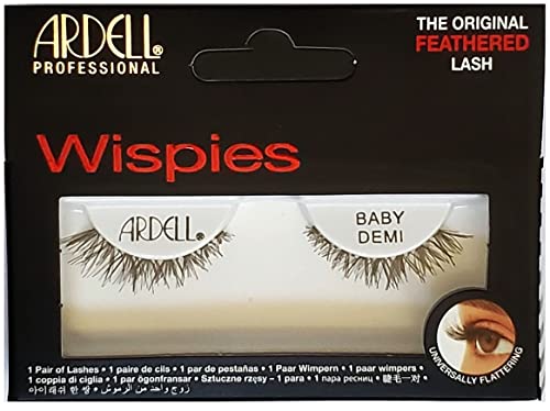 4 Pairs Natural Look Reusable Black Baby Demi Wispies Lashes