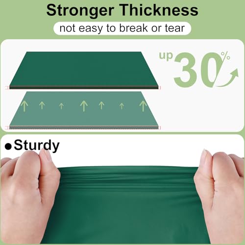 Disposable Plastic Tablecloth 84 Inch Round Christmas Green 8 Pack Waterproof & Leakproof