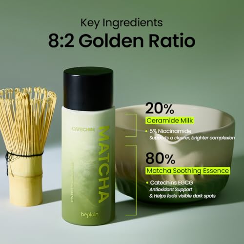 beplain Matcha Catechin Skin Purifying Essence for Face | Hydrating & Balancing Facial Essence for Glowy, Healthy Skin | Suitable for Sensitive Skin | K-Beauty (5.07 fl oz / 150 ml)