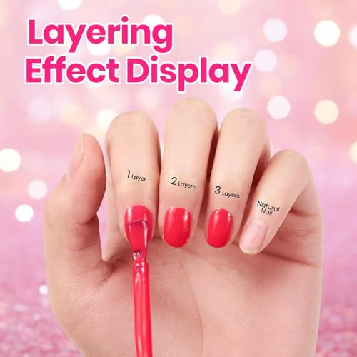 Beetles Neon Pink Nail Polish - Magenta Beat, Quick Dry, 0.51 Fl Oz