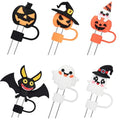 Halloween Ghost Silicone Straw Cover Cap for 30oz/40oz Stanley Tumbler - Bat Variation