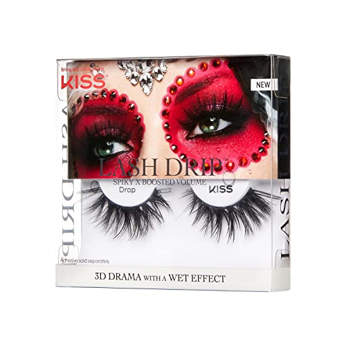 False Eyelashes with Wet Look & Boosted Volume - Drop of 1 Pair by KISS