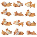 12 Pieces Deer Cake Toppers Set Woodland Animal Figurines for Baby Shower & Birthday