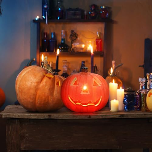 Battery Operated LED Pumpkin Lantern Halloween Decoration Indoor Outdoor