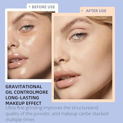 Face Powder Waterproof Makeup Set - Beige, Matte Finish, Controls Shine & Fine Lines